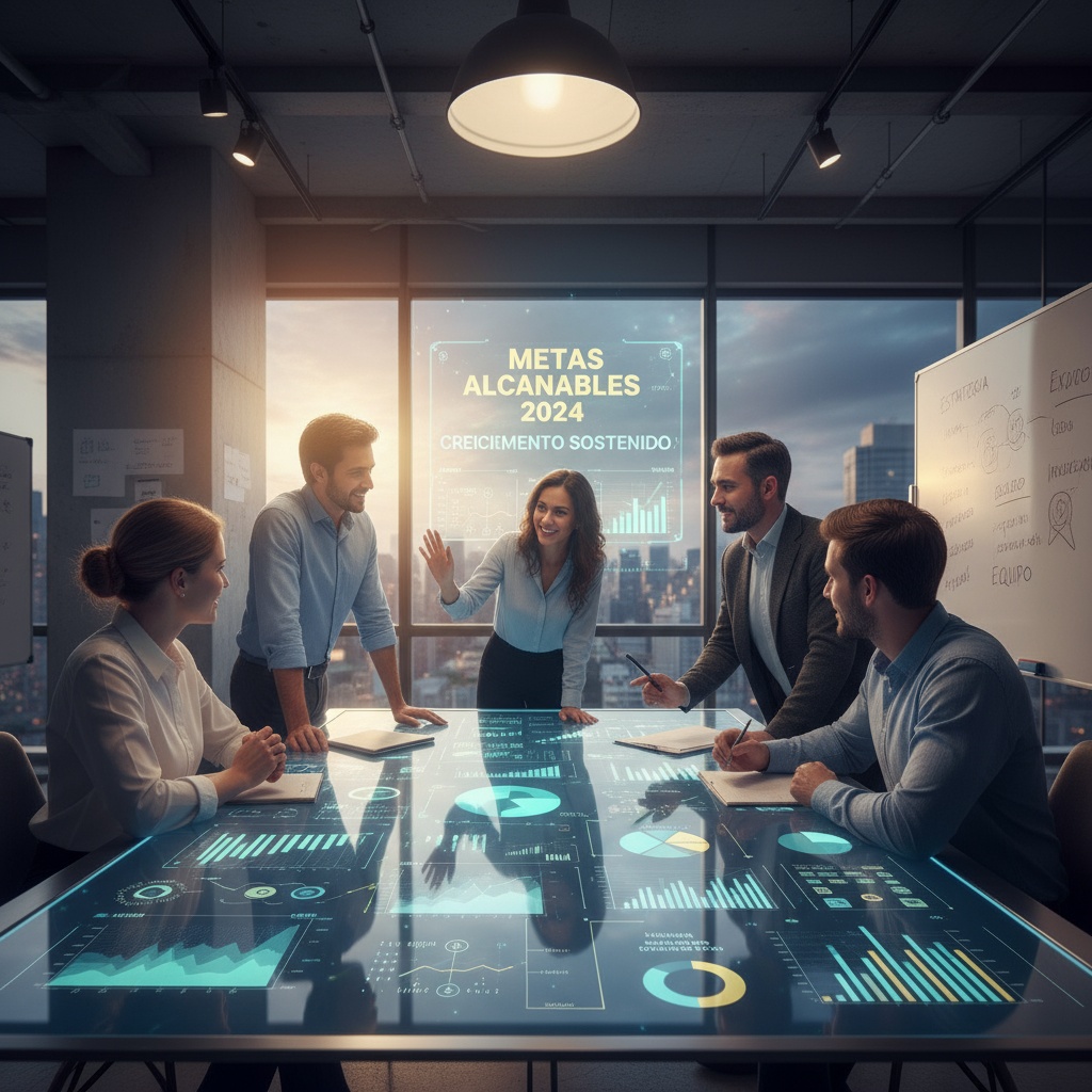 Analizando datos históricos y métricas de ventas para establecer objetivos comerciales realistas y alcanzables, motivando al 