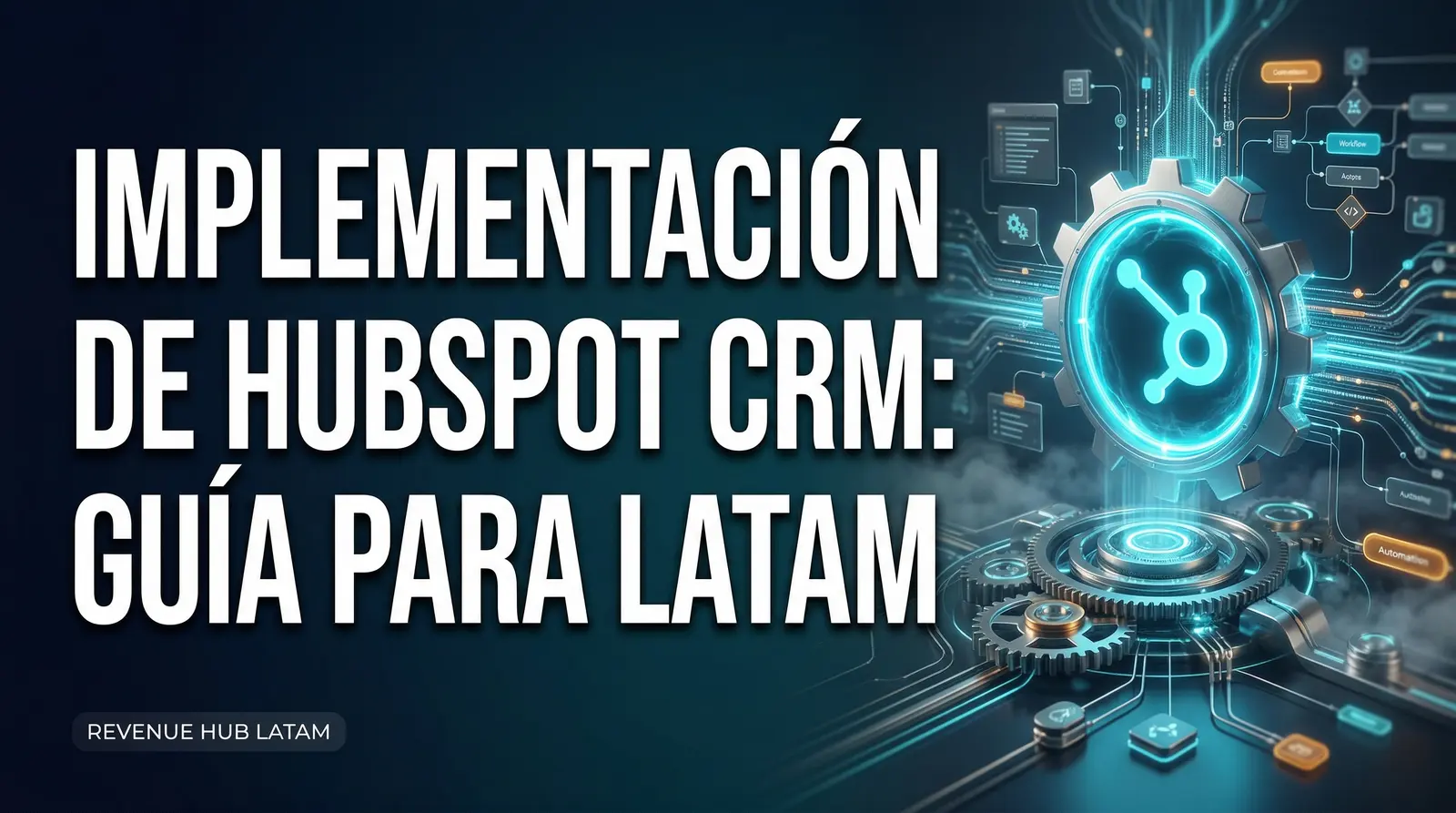 Equipo de ventas en Latinoamérica planificando la implementación de HubSpot CRM en una oficina moderna.