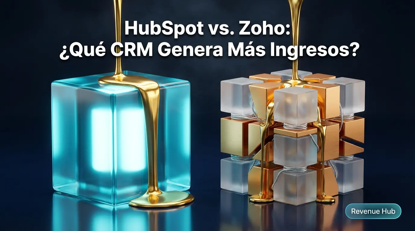 Comparativa HubSpot vs Zoho para empresas B2B en Chile y Latinoamérica: ROI, facilidad de uso y Revenue Operations.