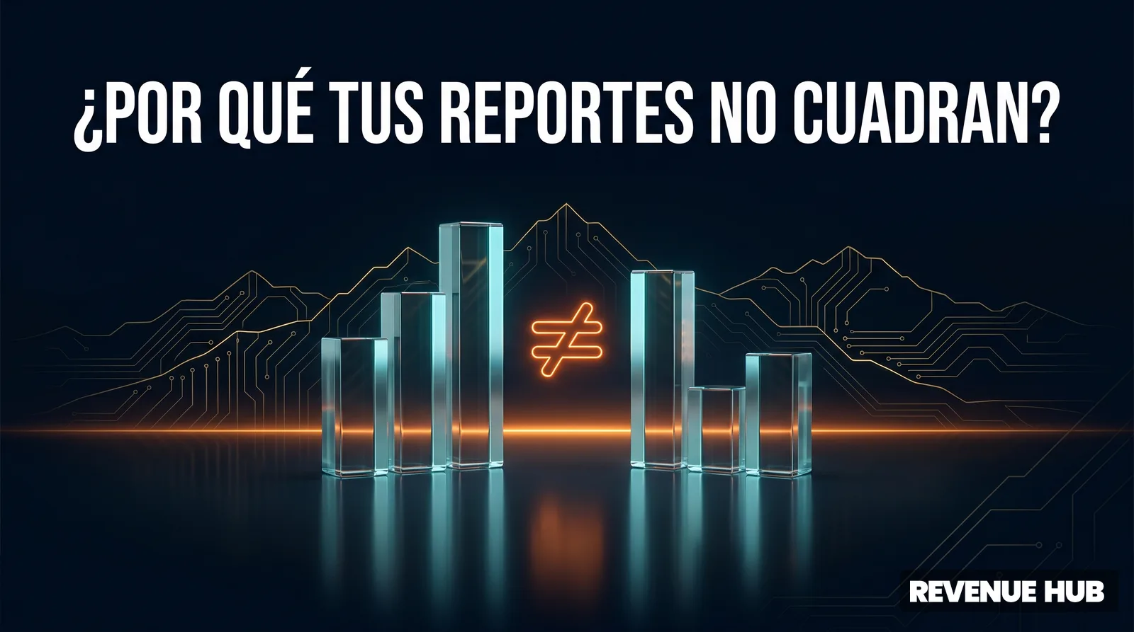 Dos gráficos de barras de vidrio que no coinciden, reportes de HubSpot que no cuadran con la realidad